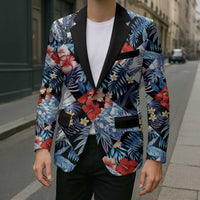 Hawaii Tropicana Blue Pattern Blazer - Polynesian Pride