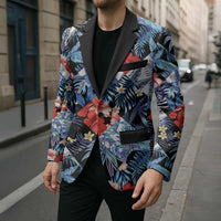 Hawaii Tropicana Blue Pattern Blazer - Polynesian Pride