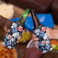 Hawaii Tropicana Blue Pattern 4 in 1 Can Cooler Tumbler - Polynesian Pride