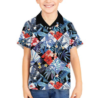 Hawaii Tropicana Blue Pattern Family Matching Puletasi and Hawaiian Shirt - Polynesian Pride