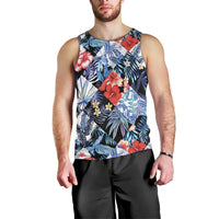 Hawaii Tropicana Blue Pattern Men Tank Top - Polynesian Pride