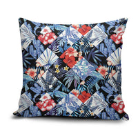 Hawaii Tropicana Blue Pattern Pillow Cover - Polynesian Pride