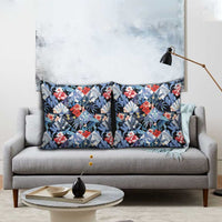 Hawaii Tropicana Blue Pattern Pillow Cover - Polynesian Pride