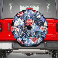 Hawaii Tropicana Blue Pattern Spare Tire Cover - Polynesian Pride