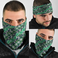 Polynesian Monstera Tiare Floral Neck Gaiter Forest Green Tropical Plaid LT01 - Polynesian Pride