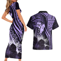 Polynesian Women Day 2024 Couples Matching Short Sleeve Bodycon Dress and Hawaiian Shirt Hibiscus Girl Tribal LT01 - Polynesian Pride