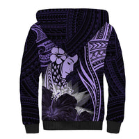 Polynesian Women Day 2024 Sherpa Hoodie Hibiscus Girl Tribal LT01 - Polynesian Pride