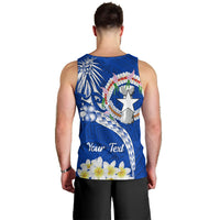Northern Mariana Islands Commonwealth Day 2024 Men Tank Top Dolphin With Plumeria Flower LT01 - Polynesian Pride