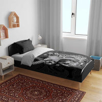 Hawaii Mermaid Monotone Bedding Set Polynesian Pattern Fish Hook