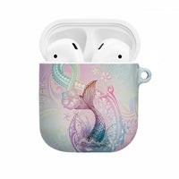 Hawaii Mermaid Sweet Pastel AirPods Case Polynesian Pattern Fish Hook