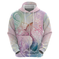Hawaii Mermaid Sweet Pastel Hoodie Polynesian Pattern Fish Hook