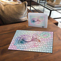 Hawaii Mermaid Sweet Pastel Puzzle Polynesian Pattern Fish Hook