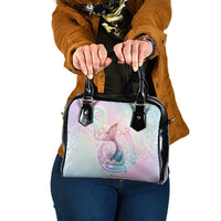Hawaii Mermaid Sweet Pastel Shoulder Handbag Polynesian Pattern Fish Hook