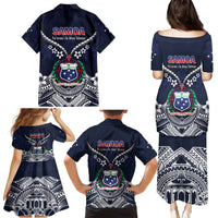 Samoa Independence Day Family Matching Puletasi and Hawaiian Shirt Ula Nifo Mix Turtle