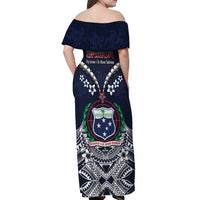 Samoa Independence Day Off Shoulder Maxi Dress Ula Nifo Mix Turtle