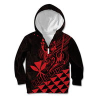 Personalized King Kamehameha Day Kid Hoodie Kakau Polynesian Pattern