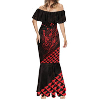 Personalized King Kamehameha Day Mermaid Dress Kakau Polynesian Pattern LT01 - Polynesian Pride
