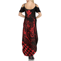Personalized King Kamehameha Day Summer Maxi Dress Kakau Polynesian Pattern LT01 - Polynesian Pride