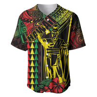 King Kamehameha Day Baseball Jersey Hawaii Kakau Reggae