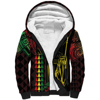 King Kamehameha Day Sherpa Hoodie Hawaii Kakau Reggae LT01 Unisex Black - Polynesian Pride