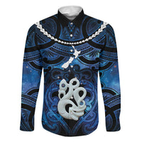 Personalized Maori Matariki Manaia Family Matching Off The Shoulder Long Sleeve Dress and Hawaiian Shirt Maori Kowhaiwhai Pattern Galaxy