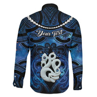 Personalized Maori Matariki Manaia Family Matching Summer Maxi Dress and Hawaiian Shirt Maori Kowhaiwhai Pattern Galaxy