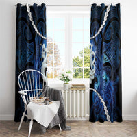 Maori Matariki Manaia Window Curtain Maori Kowhaiwhai Pattern Galaxy