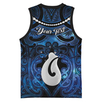 Personalized Maori Matariki Hei Matau Basketball Jersey Maori Kowhaiwhai Pattern Galaxy LT01 - Polynesian Pride