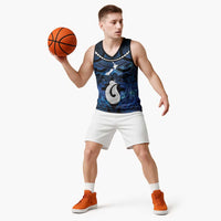 Personalized Maori Matariki Hei Matau Basketball Jersey Maori Kowhaiwhai Pattern Galaxy LT01 - Polynesian Pride
