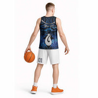 Personalized Maori Matariki Hei Matau Basketball Jersey Maori Kowhaiwhai Pattern Galaxy LT01 - Polynesian Pride