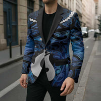 Personalized Maori Matariki Hei Matau Blazer Maori Kowhaiwhai Pattern Galaxy