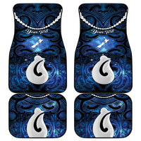 Personalized Maori Matariki Hei Matau Car Mats Maori Kowhaiwhai Pattern Galaxy