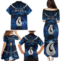 Personalized Maori Matariki Hei Matau Family Matching Puletasi and Hawaiian Shirt Maori Kowhaiwhai Pattern Galaxy