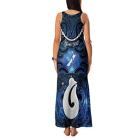 Personalized Maori Matariki Hei Matau Family Matching Tank Maxi Dress and Hawaiian Shirt Maori Kowhaiwhai Pattern Galaxy