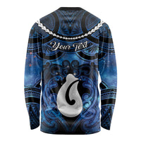 Personalized Maori Matariki Hei Matau Long Sleeve Shirt Maori Kowhaiwhai Pattern Galaxy