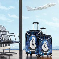 Maori Matariki Hei Matau Luggage Cover Maori Kowhaiwhai Pattern Galaxy LT01 - Polynesian Pride