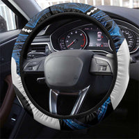 Maori Matariki Hei Matau Steering Wheel Cover Maori Kowhaiwhai Pattern Galaxy LT01 - Polynesian Pride