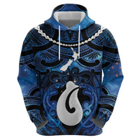 Personalized Maori Matariki Hei Matau Zip Hoodie Maori Kowhaiwhai Pattern Galaxy LT01 - Polynesian Pride