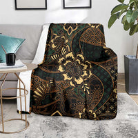 Indonesian Batik Pattern Vintage Brown Blanket