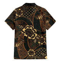 Indonesian Batik Pattern Vintage Brown Family Matching Mermaid Dress and Hawaiian Shirt