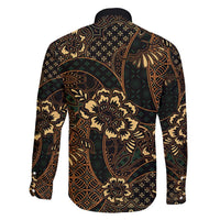 Indonesian Batik Pattern Vintage Brown Family Matching Mermaid Dress and Hawaiian Shirt