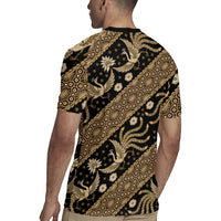 Indonesia Batik Pattern Rugby Jersey Gold Version