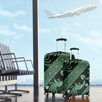 Indonesia Batik Pattern Luggage Cover Green Version