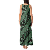 Indonesia Batik Pattern Tank Maxi Dress Green Version