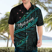 Personalised Aotearoa Hawaiian Shirt Silver Fern Mix Paua Shell Polynesian Pattern LT01 - Polynesian Pride