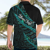 Personalised Aotearoa Hawaiian Shirt Silver Fern Mix Paua Shell Polynesian Pattern LT01 - Polynesian Pride