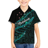 Personalised Aotearoa Hawaiian Shirt Silver Fern Mix Paua Shell Polynesian Pattern LT01 - Polynesian Pride