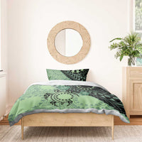 Cook Islands Turtle Bedding Set Stars and Hibiscus - Green