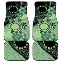 Cook Islands Turtle Car Mats Stars and Hibiscus - Green