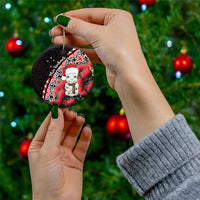 New Zealand Christmas Meri Kirihimete Ceramic Ornament Santa Hei Tiki Pohutukawa